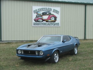 one of our classic car restoration projects in Middle, Tennessee a 1973 Mustang Mach 1