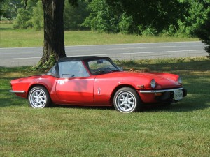 one of our classic car restoration projects in Middle, Tennessee a 1974 Triumph Spitfire